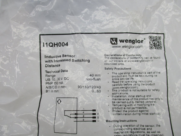 WENGLOR I1QH004 10-30VDC NSMP