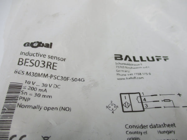 BALLUFF BES03RE BES M30MM-PSC30F-S04G 10-30VDC NSMP