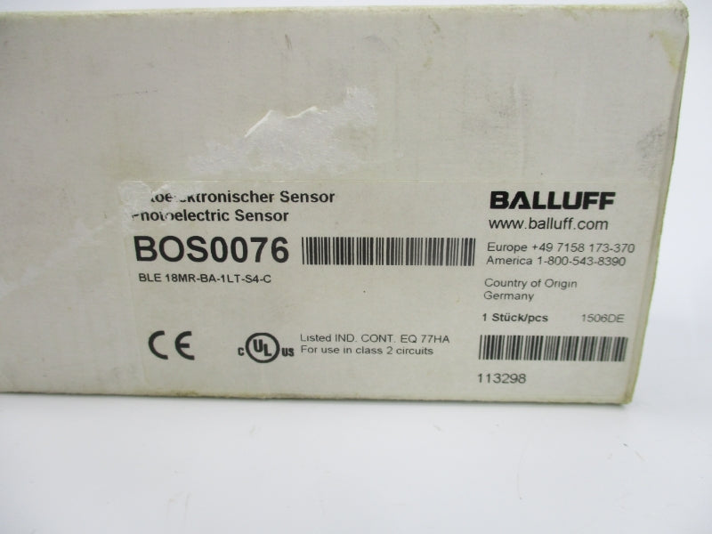 BALLUFF BOS0076 BLE 18MR-BA-1LT-S4-C 10-30VDC NSMP