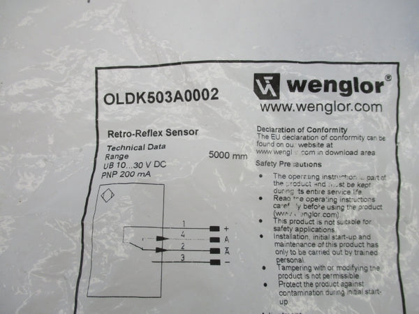 WENGLOR OLDK503A0002 10-30VDC NSMP