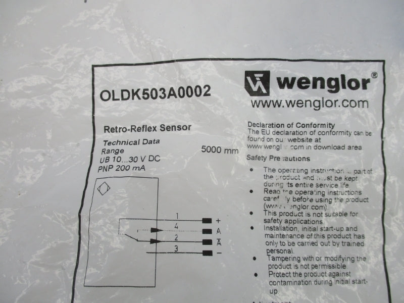 WENGLOR OLDK503A0002 10-30VDC NSMP