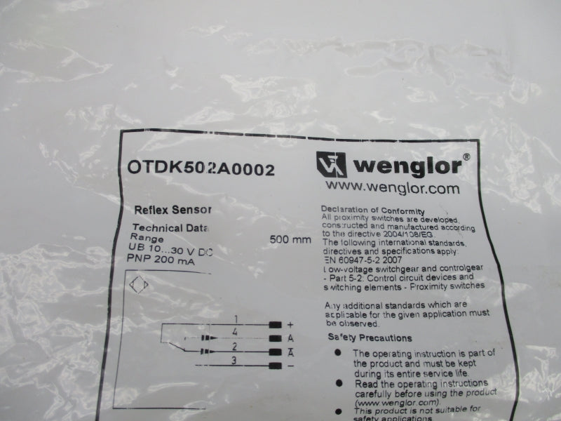 WENGLOR OTDK502A0002 10-30VDC NSMP