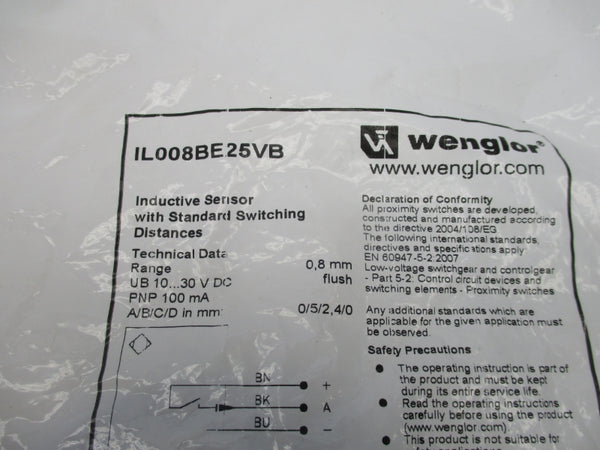 WENGLOR IL008BE25VB 10-30VDC NSMP