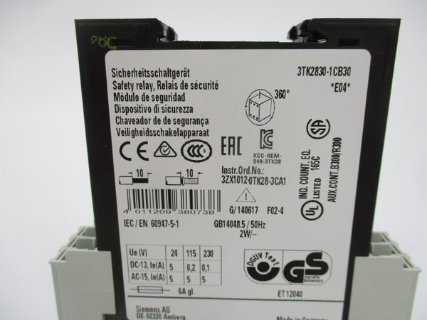 SIEMENS 3TK2830-1CB30 24VAC/DC NSMP