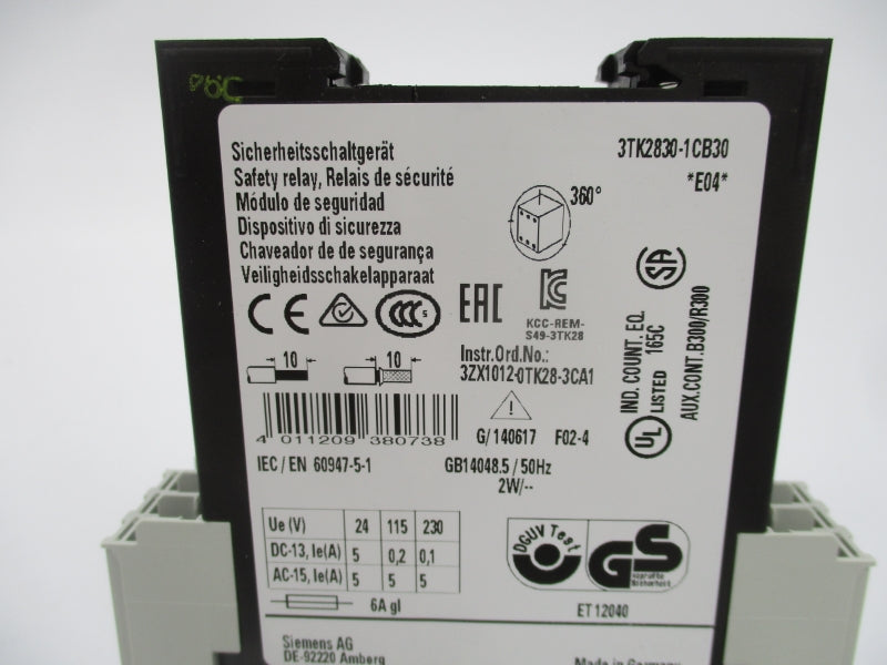 SIEMENS 3TK2830-1CB30 24VAC/DC NSMP