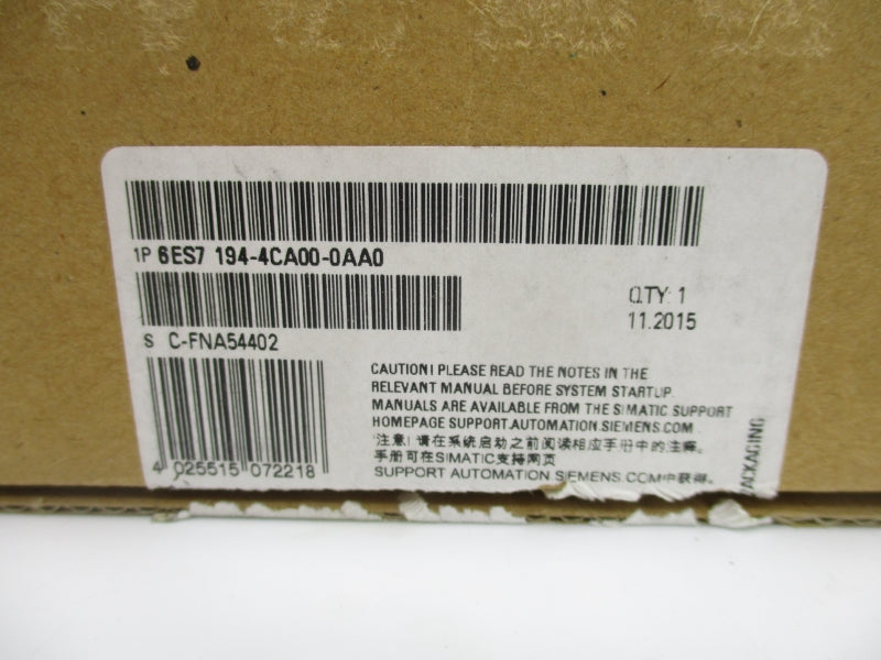 SIEMENS 6ES7194-4CA00-0AA0 24VDC NSMP