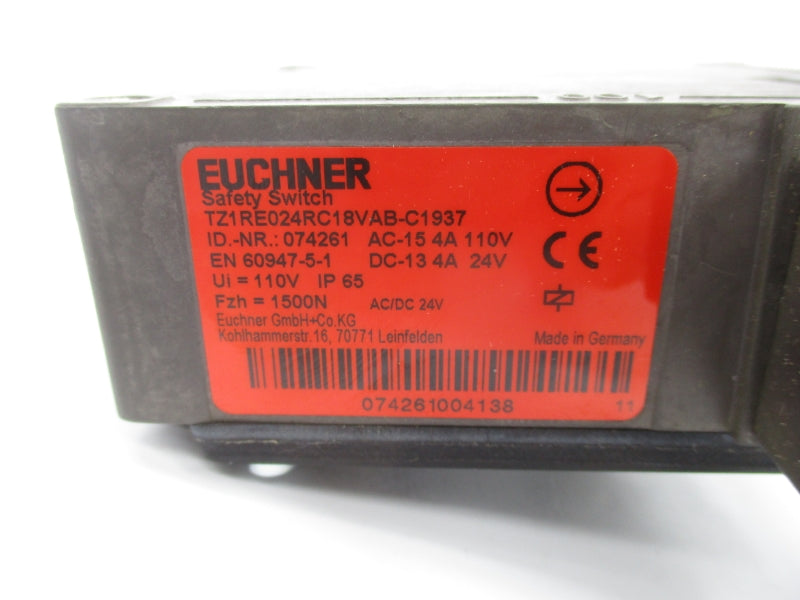 EUCHNER TZ1RE024RC18VAB-C1937 110VAC 4A NSMP