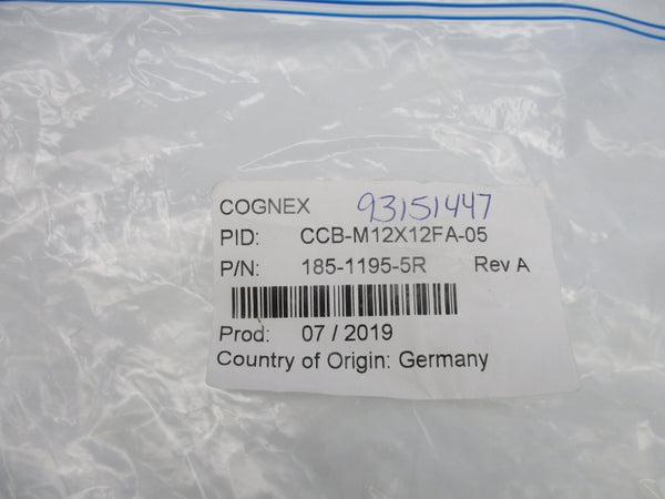 COGNEX CCB-M12X12FA-05 185-1195-5R REV. A NSMP