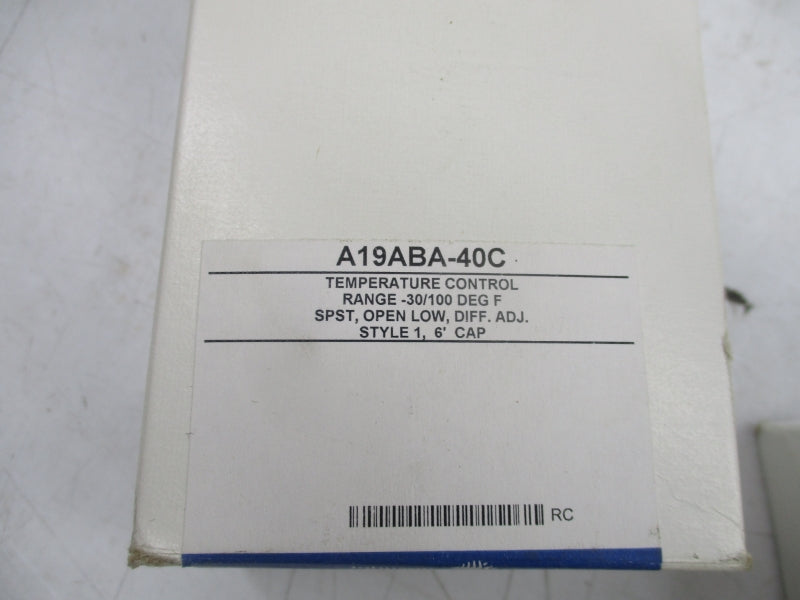 JOHNSON CONTROLS A19ABA-40C 240V 8A -30-100'F NSMP