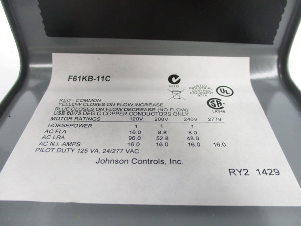 JOHNSON CONTROLS F61KB-11C 277V 16A NSMP