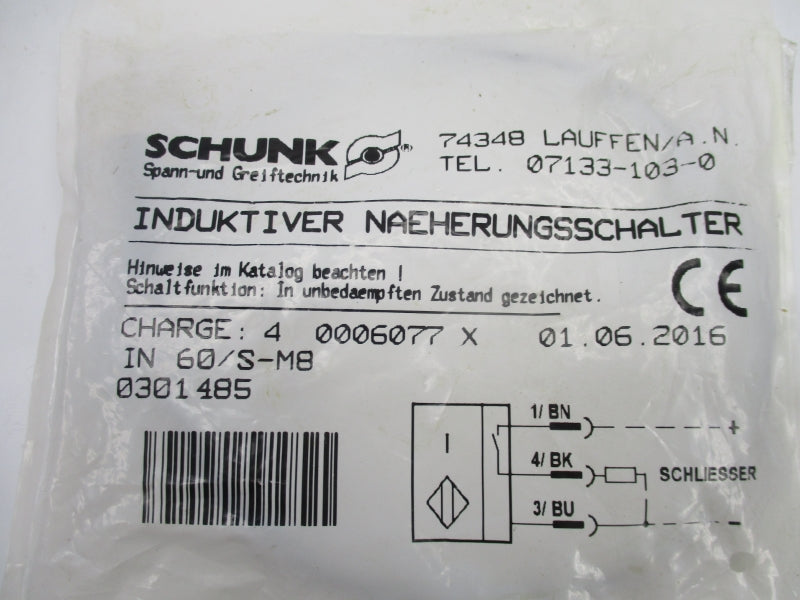 SCHUNK IN60/S-M8 0301485 NSMP