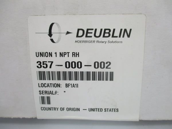DEUBLIN 357-000-002 1" NSFS