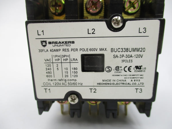 BREAKERS UNLIMITED BUC338UMM20 120VAC 30A NSMP