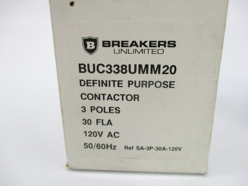 BREAKERS UNLIMITED BUC338UMM20 120VAC 30A NSMP