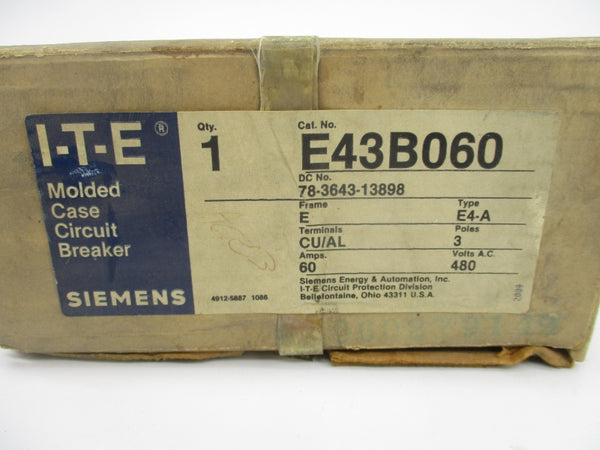 SIEMENS E43B060 480V 60A NSMP