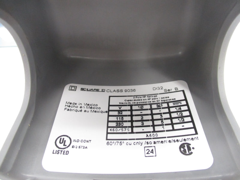 SQUARE D 9036DG2 SER. B 460/575V NSMP