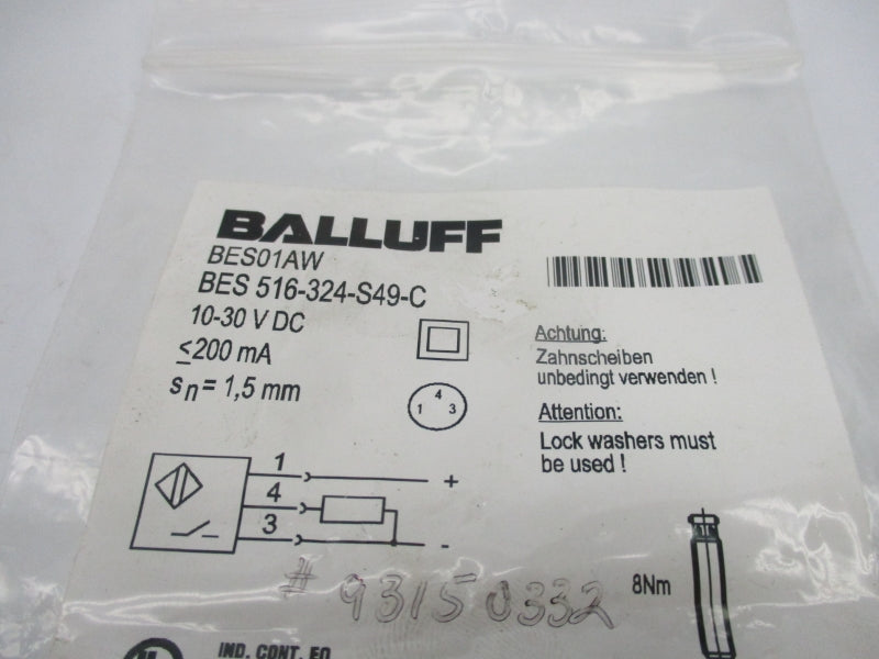 BALLUFF BES516-324-S49-C BES01AW 10-30VDC NSMP