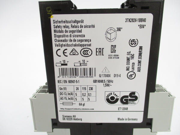 SIEMENS 3TK2824-1BB40 24VDC NSMP