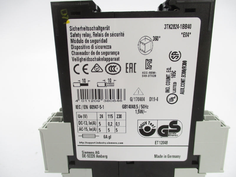 SIEMENS 3TK2824-1BB40 24VDC NSMP