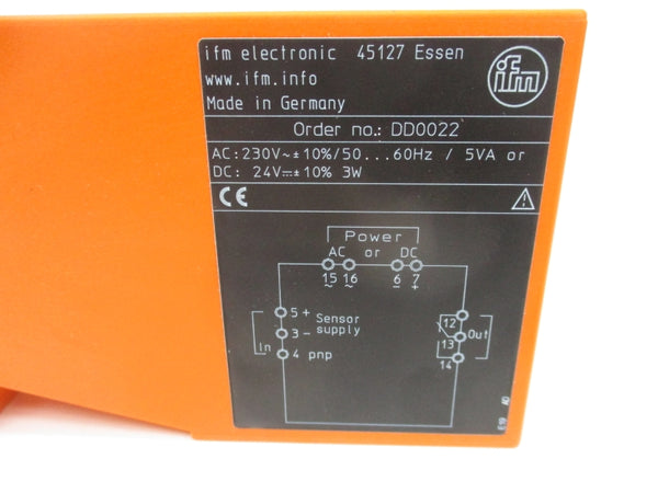 IFM EFECTOR DD0022 D100/230VAC/I/10-10KI:M 230V NSMP