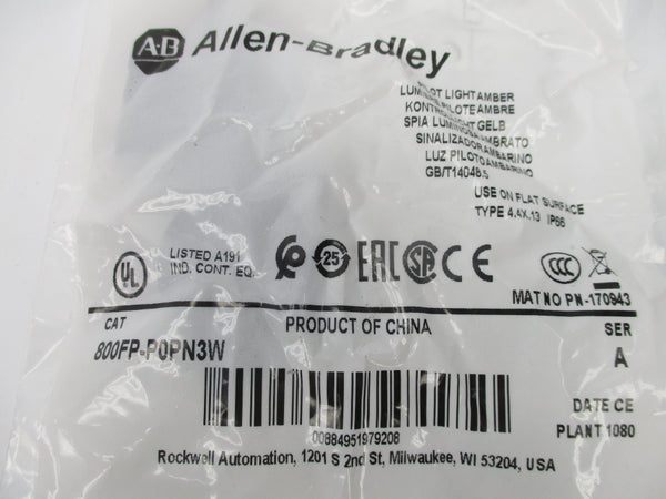 ALLEN BRADLEY 800FP-P0PN3W SER. A NSMP