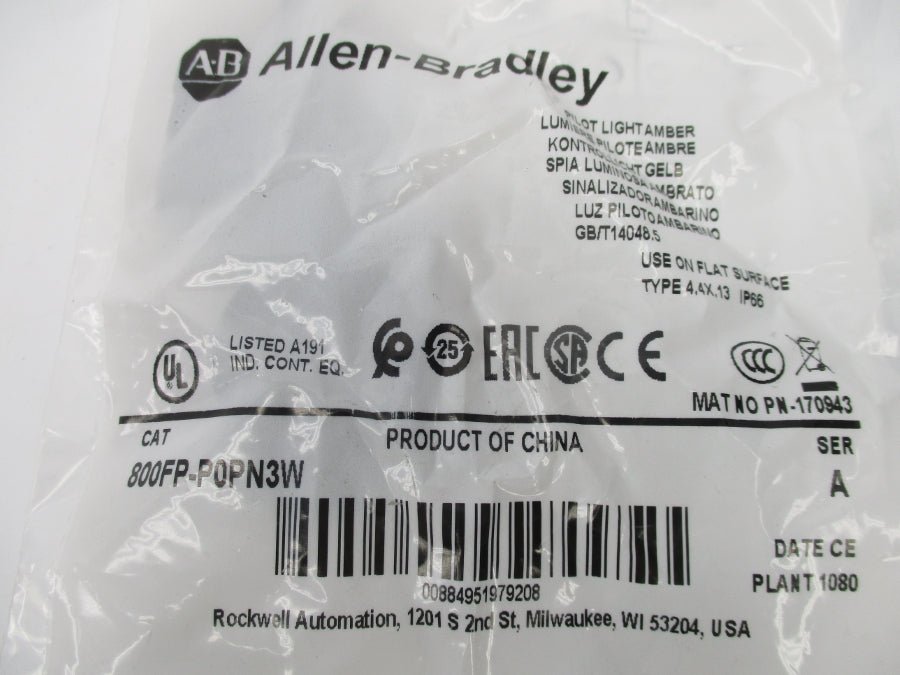 ALLEN BRADLEY 800FP-P0PN3W SER. A NSMP