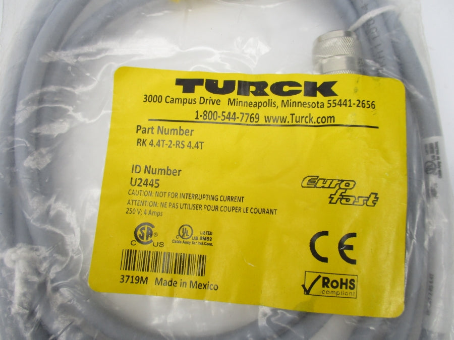 TURCK RK4.4T-2-RS4.4T U2445 250V 4A NSMP