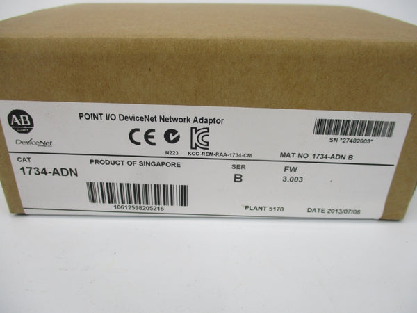 ALLEN BRADLEY 1734-ADN SER. B F/W 3.003 DATE: 2013 NSFS