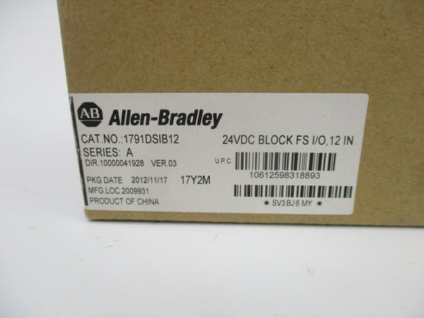 ALLEN BRADLEY 1791DSIB12 SER. A 24VDC DATE: 2012 NSFS
