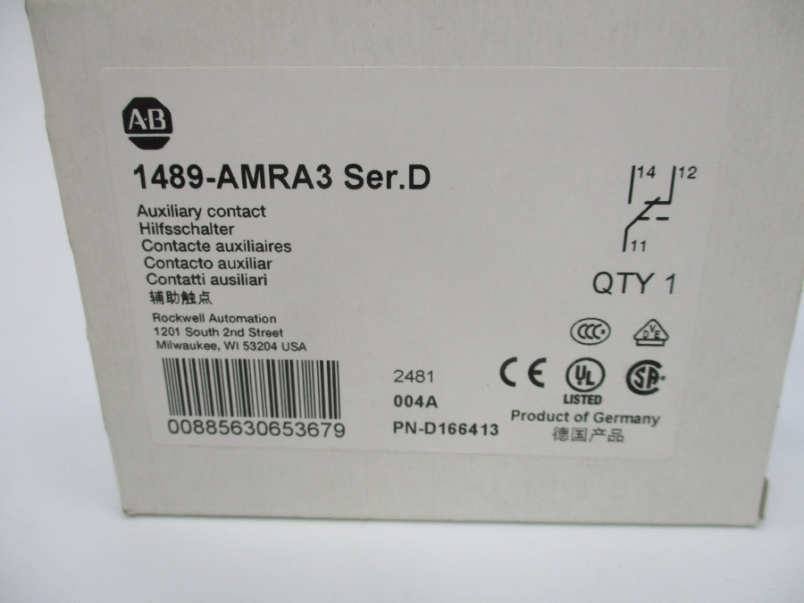 ALLEN BRADLEY 1489-AMRA3 SER. D 480VAC 1A (WH) NSMP