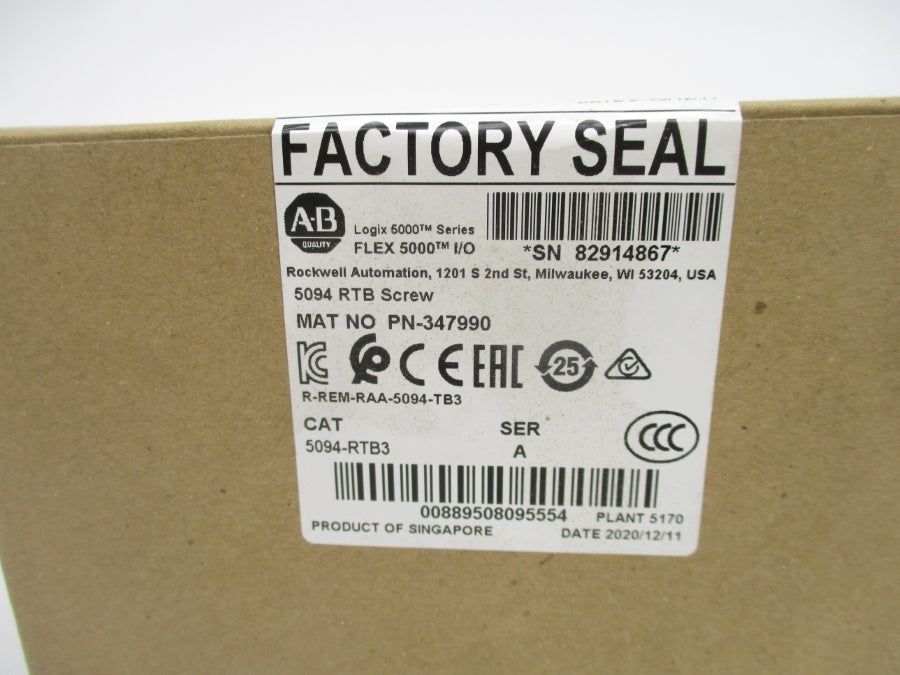 ALLEN BRADLEY 5094-RTB3 SER. A DATE: 2020 (BR/WH) NSFS