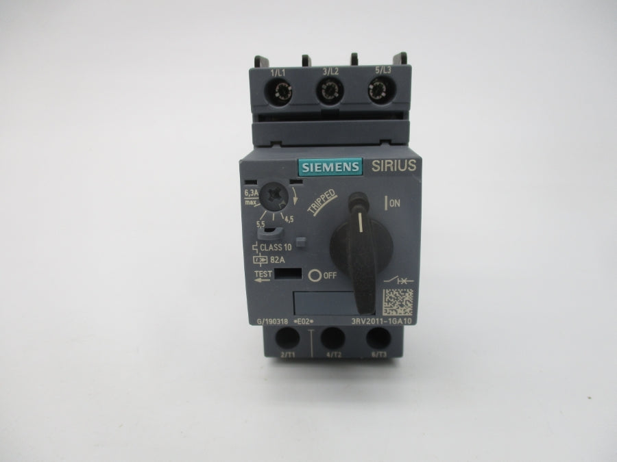 SIEMENS 3RV2011-1GA10 690V 4.5-6.3A NSMP