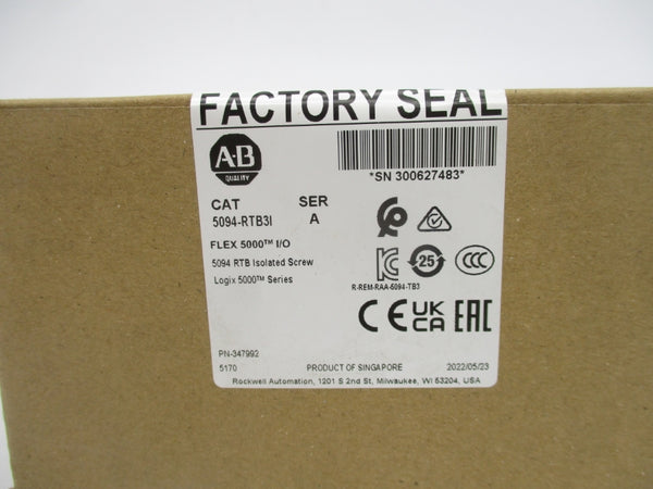 ALLEN BRADLEY 5094-RTB3I SER. A DATE: 2022 NSFS