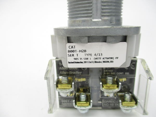 ALLEN BRADLEY 800T-H2B SER. T (WH) (AS PICTURED) NSMP