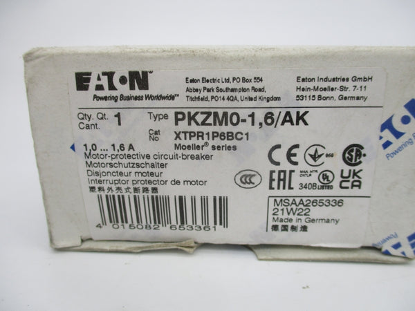 EATON PKZM0-1.6/AK 690V 1.0-1.6A NSMP