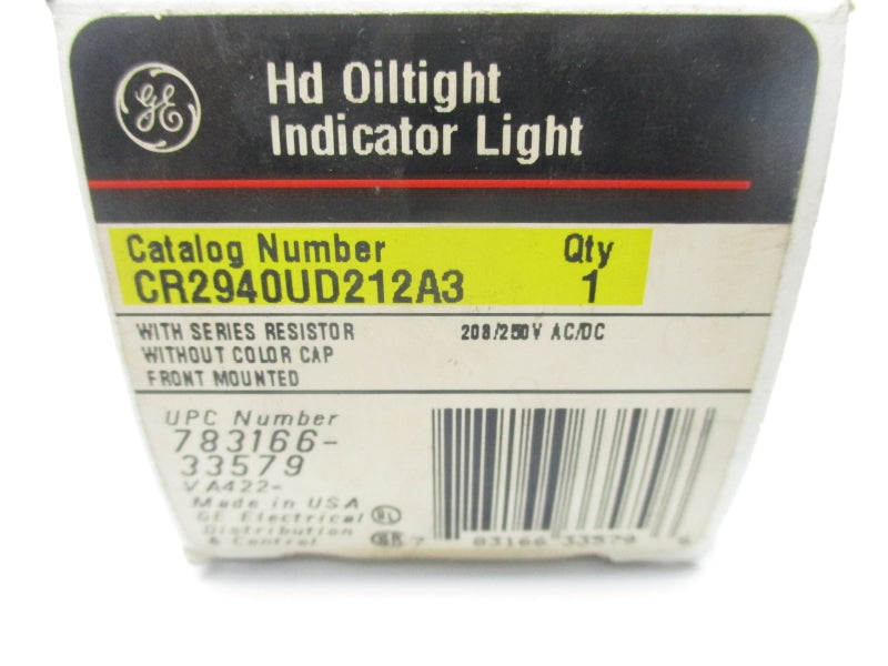 GENERAL ELECTRIC CR2940UD212A3 208/250VAC/DC NSMP