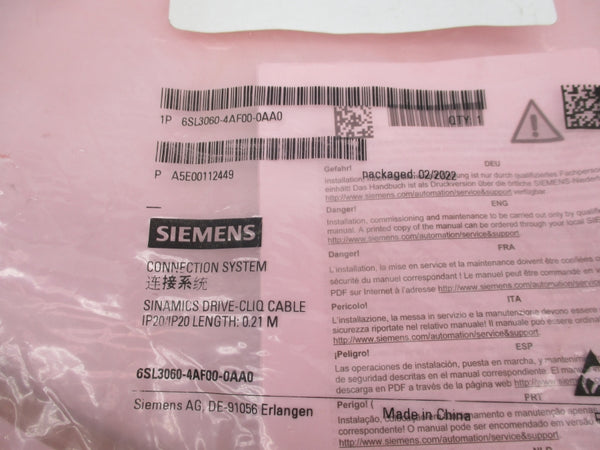 SIEMENS 6SL3060-4AF00-0AA0 0.21M NSMP