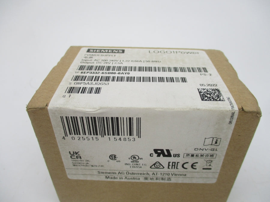 SIEMENS 6EP3332-6SB00-0AY0 100-240VAC 1.22-0.66A NSMP