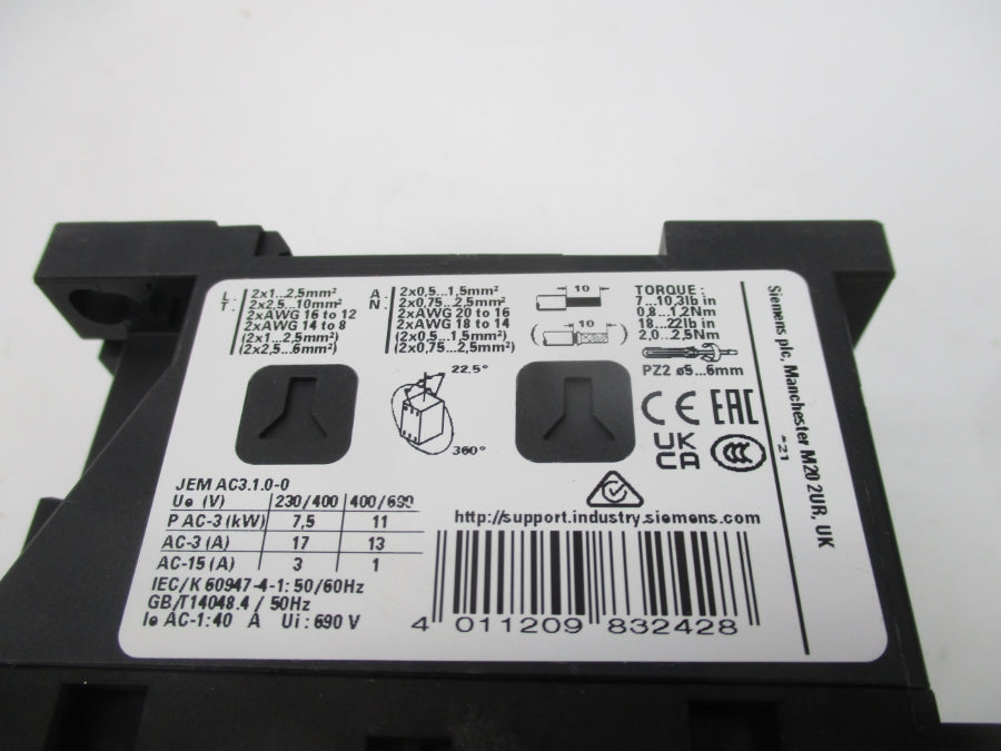 SIEMENS 3RT2025-1AG20 110V NSMP