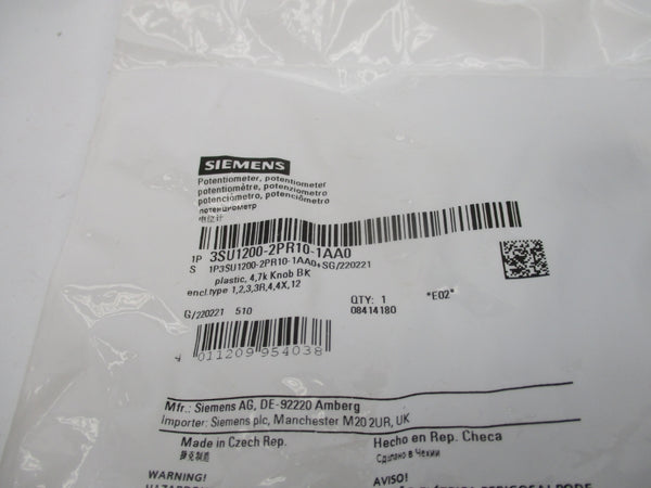 SIEMENS 3SU1200-2PR10-1AA0 NSMP