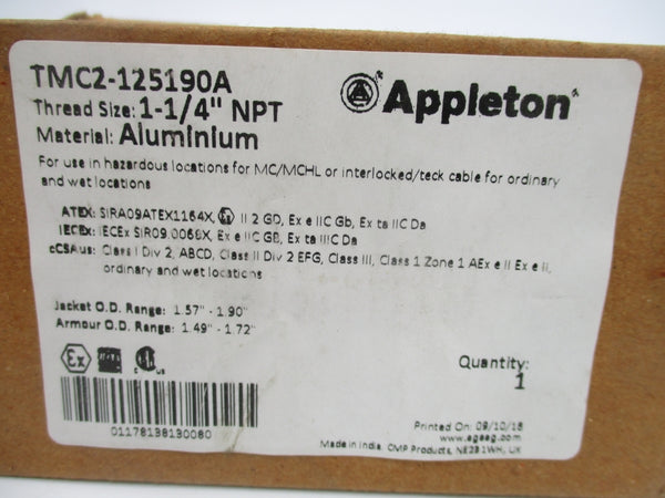APPLETON TMC2-125190A 1-1/4" NSMP
