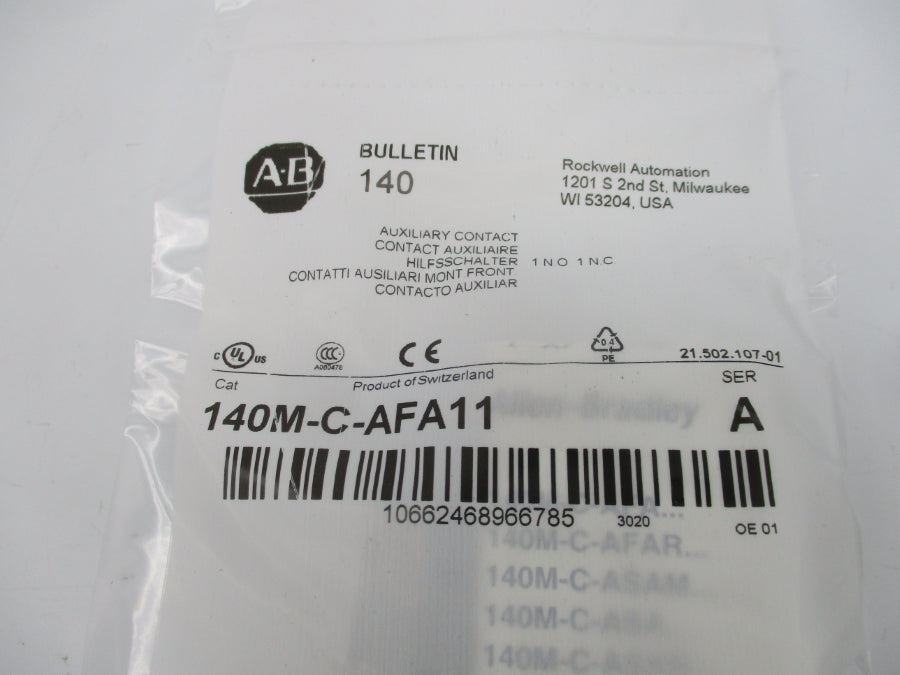ALLEN BRADLEY 140M-C-AFA11 SER. A 240VAC 5A NSMP