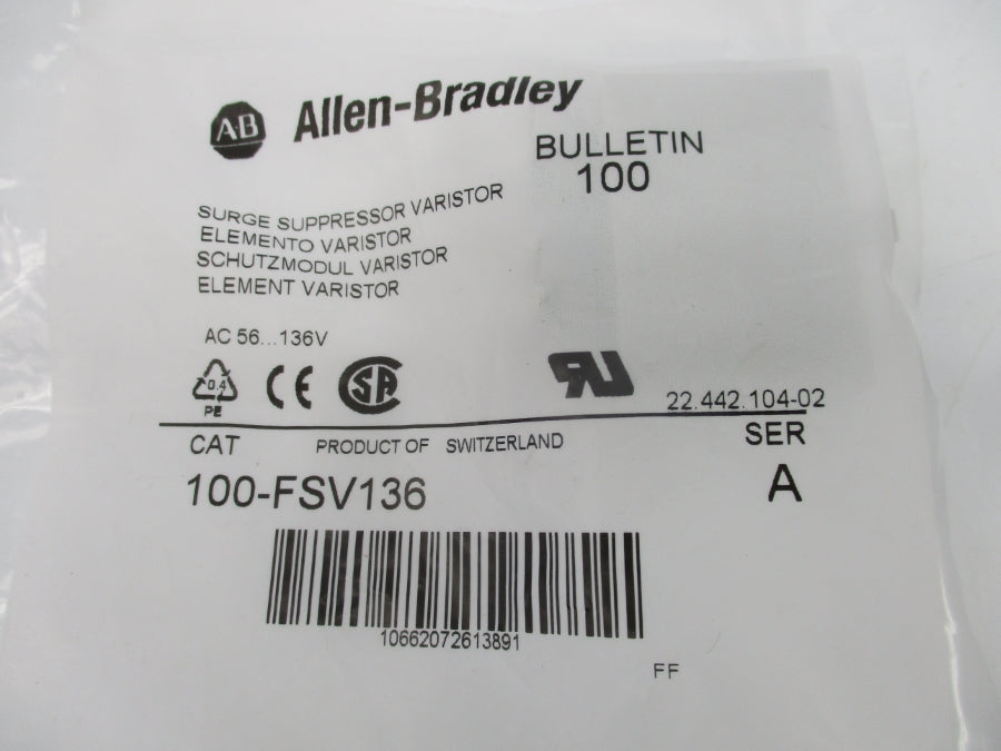 INDUSTRIAL SPARE PART 100-FSV136 SER. A 56-136VAC NSMP