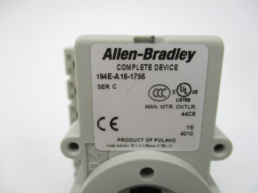 ALLEN BRADLEY 194E-A16-1756 SER. C 600VAC 16A (BR/WH) NSMP