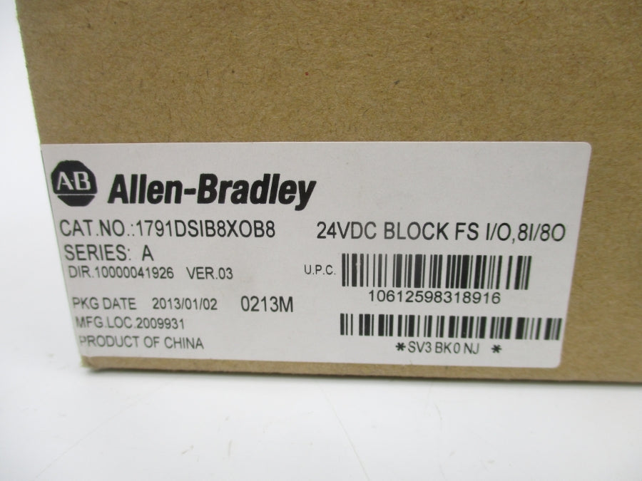 ALLEN BRADLEY 1791DSIB8XOB8 SER. A 24VDC DATE: 2013 NSFS