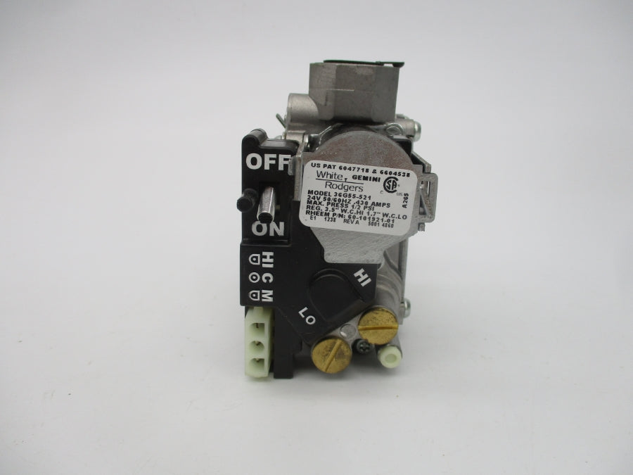 WHITE RODGERS 60-101921-81 36G55-521 24V 0.430A 1/2PSI REV. A 1/2" NSMP