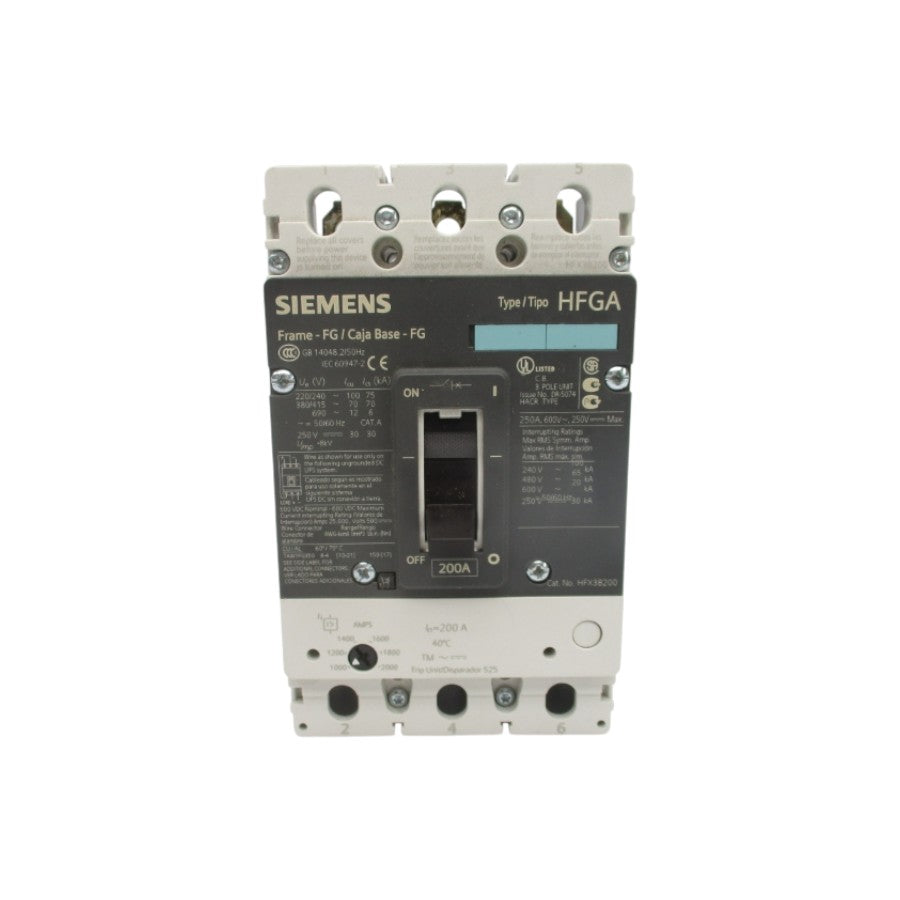 SIEMENS 3VL3120-2KN30-0AA0 HFX3B200 600V 200A NSNP
