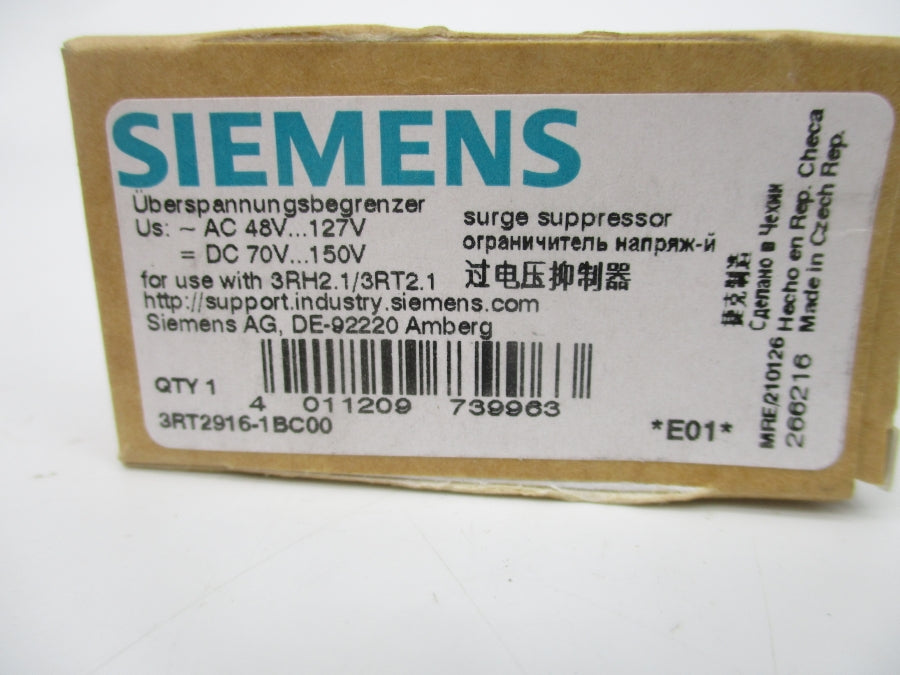 SIEMENS 3RT2916-1BC00 48-127VAC NSMP