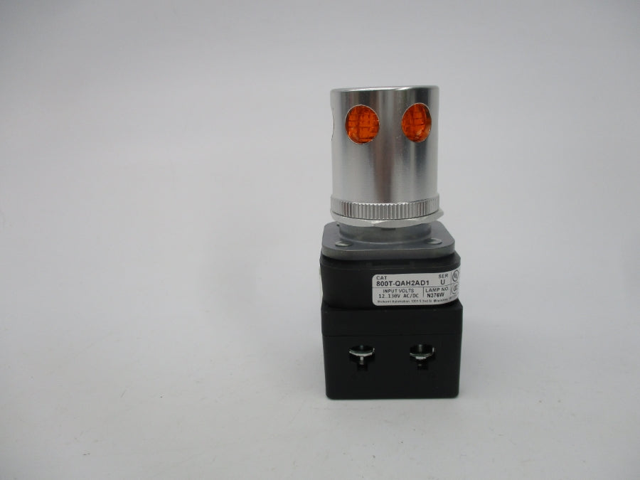 ALLEN BRADLEY 800T-QAH2AD1 SER. U 12-130VAC/DC (AS PICTURED) NSNP