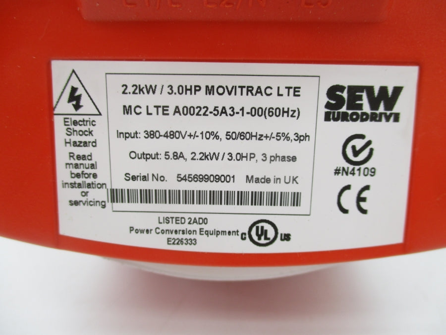 SEW EURODRIVE MCLTEA0022-5A3-1-00 380-480V NSNP
